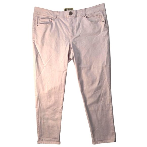 Democracy Light Pink Absolution Mid Rise Stretch Ankle Jeans Women's Mid Size 16 - Picture 1 of 7